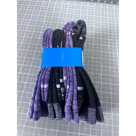 Women's Columbia Crew Socks 4-11 NEW 4-pack Wild Iris Purple Outdoor/Hiking ~~ - Picture 4 of 5